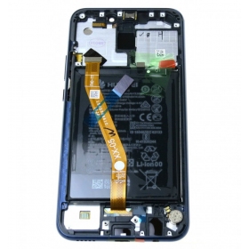Huawei Mate 20 Lite skjerm (blå) (med ramme og batteri) (service pack) (original)