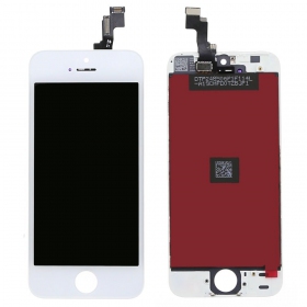 Apple iPhone 5S / iPhone SE skjerm (hvit) (refurbished, original)