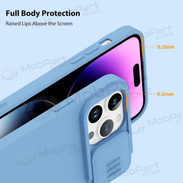 Apple iPhone 15 Pro deksel „Nillkin Silicone“ (lyseblå)