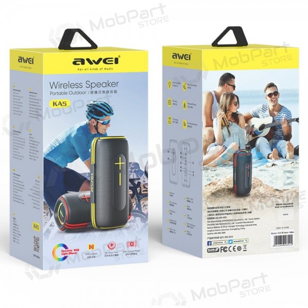 Bluetooth bærbar høyttaler Awei KA5 20W svart