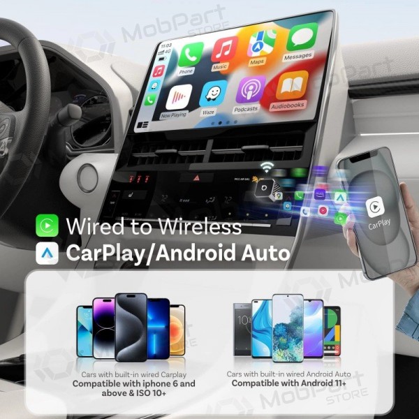 Trådløs CarPlay / Android Auto-adapter Ottocast Mini Cube CP88-T3 svart