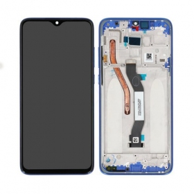 Xiaomi Redmi Note 8 Pro skjerm (blå) (med ramme) (service pack) (original)
