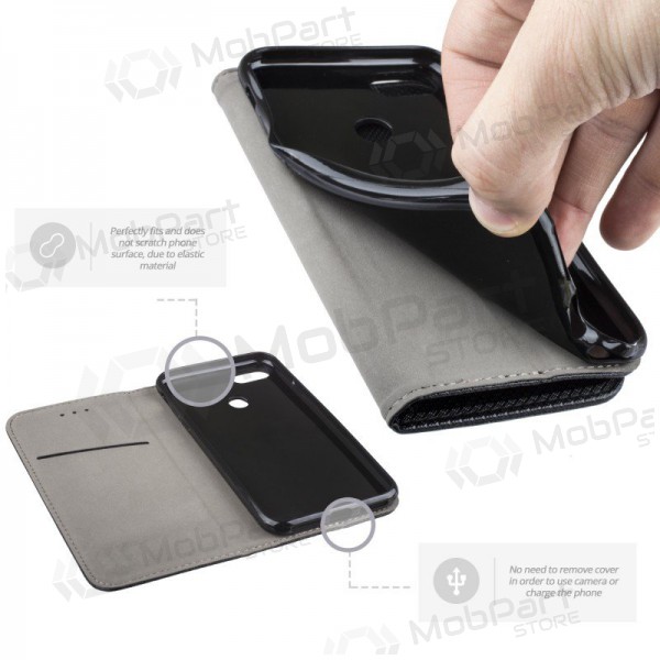 LG Velvet deksel - Smart Magnet (svart)