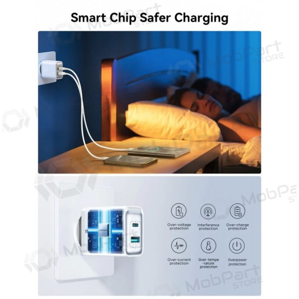 Lader Joyroom JR-TCF15 USB-C/USB-A 30W hvit