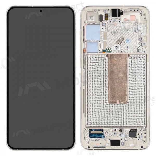 Ekranas Samsung S916 S23+ 5G su lietimui jautriu stikliuku og rėmeliu Cream original (service pack)