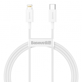 USB kabel Baseus Superior Type-C - Lightning PD 20W 1.0m (hvit) CATLYS-A02