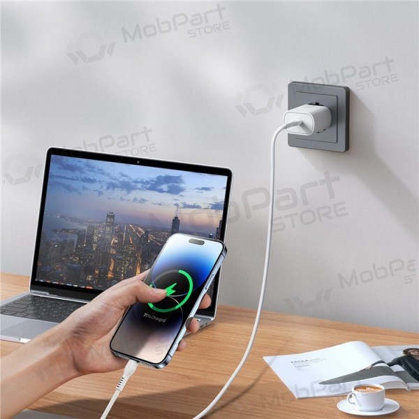 Lader buitinis DUZZONA T6 PD25W Type-C hvit