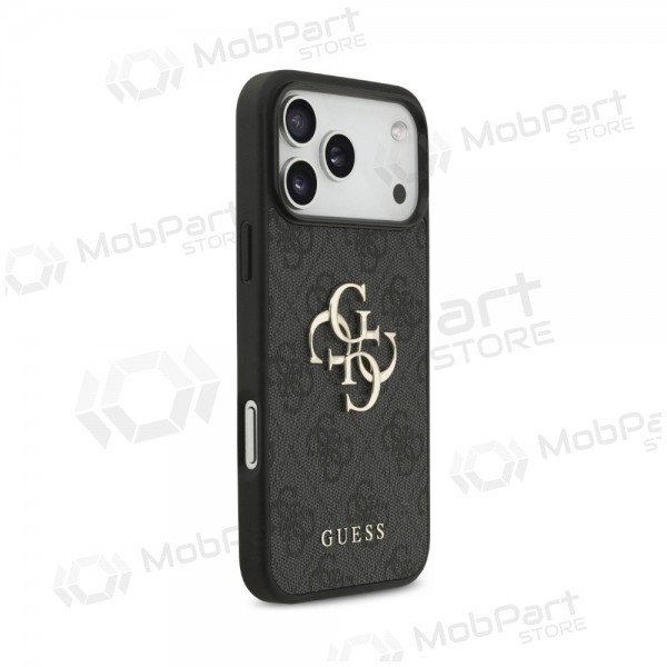 Apple iPhone 18 Pro Max deksel -Guess PU 4G Metal Logo- (grå)