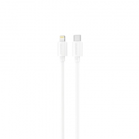 Lightning-kabel Dudao L4X USB-C til Lightning 1.2 m 30 W hvit