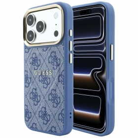 Apple iPhone 18 Pro Max deksel - Guess PU Leather 4G Gold Frame Embossed MagSafe (brun)