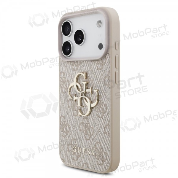 Apple iPhone 17 Pro deksel - Guess PU 4G Metal Logo (rosa)