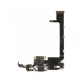 Apple iPhone 11 Pro Max ladekontakt og mikrofon med flex (svart)