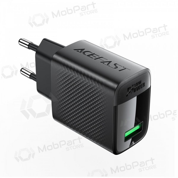 Lader Acefast A90 18W USB-A svart