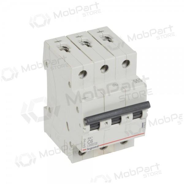 Sikringsautomat MCB RX3 Legrand 419232 (6A, 3P, 400V, 6kA)