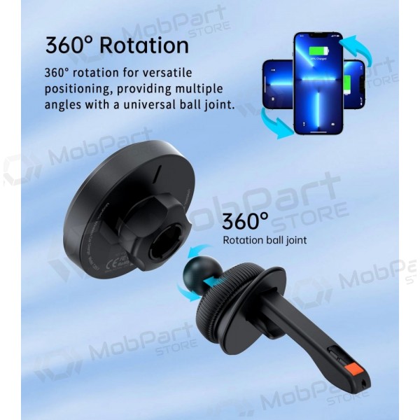Automobilinis laikiklis-lader Choetech T205-F MagSafe 15W svart