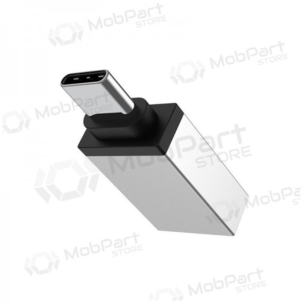 Adapter Borofone BV3 Type-C OTG grå