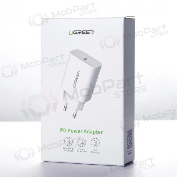 Lader buitinis Ugreen CD137 USB-C 20W 3A hvit