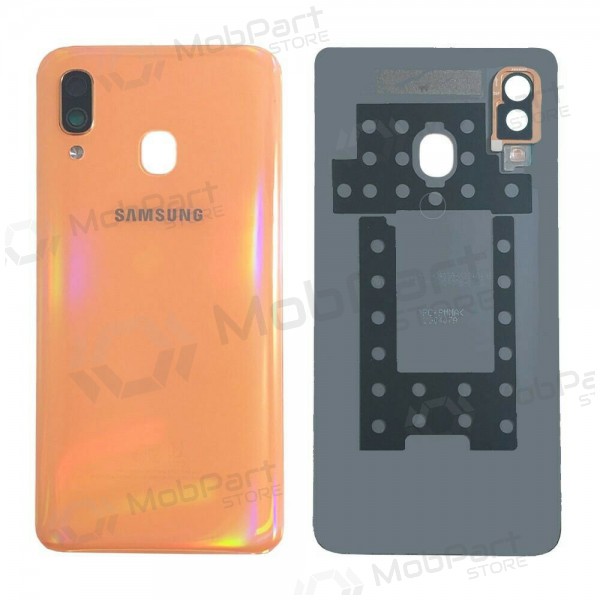Samsung A405 Galaxy A40 2019 bakside lyserød (Coral Orange) (brukt grade B, original)