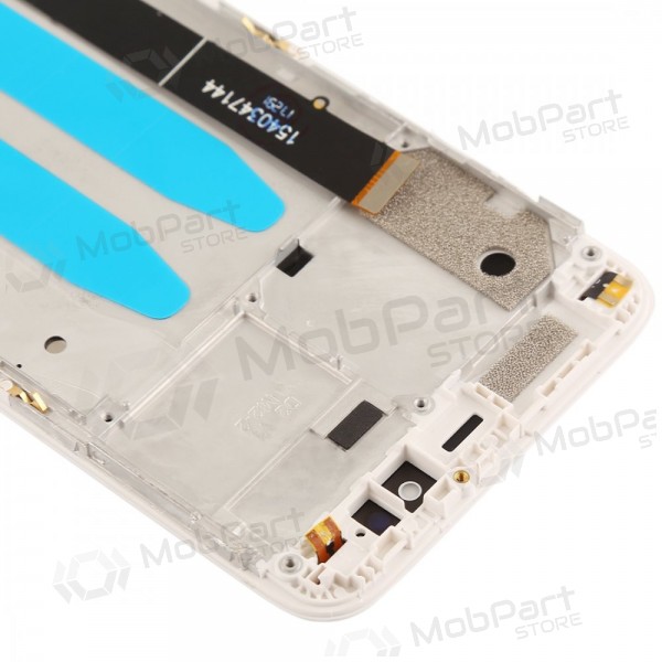 Xiaomi Mi A1 / Mi 5X skjerm (hvit) (med ramme) (brukt grade C, original)