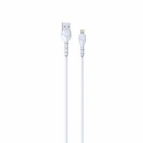 USB kabel Devia Kintone Lightning 1.0m (hvit) 5V 2.1A