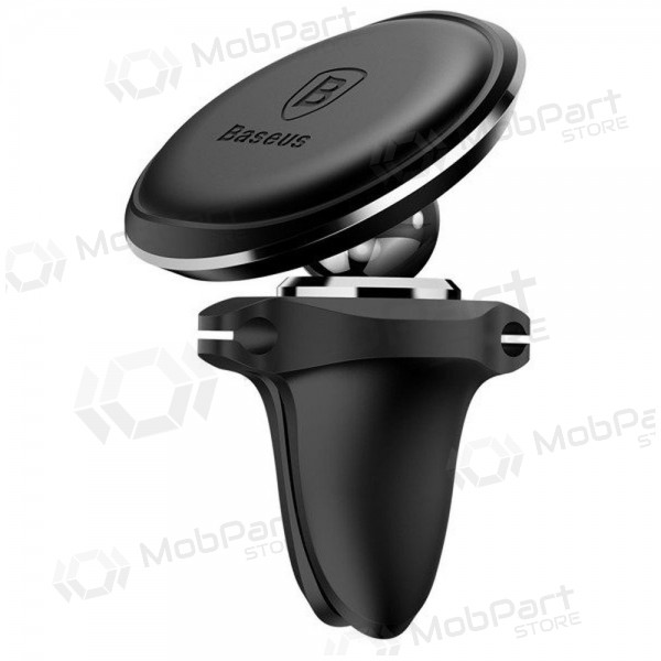 Telefono laikiklis Baseus Magnetic Air Vent With Cable Clip svart SUGX020001