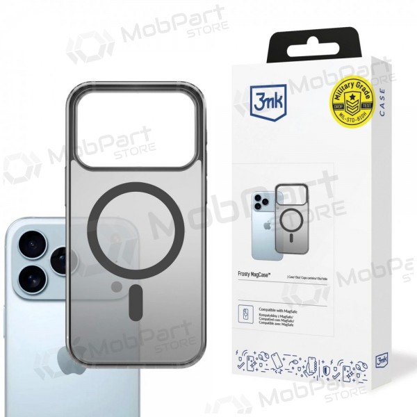 Apple iPhone 17 Pro, 18 Pro deksel - 3mk Frosty MagCase (svart)