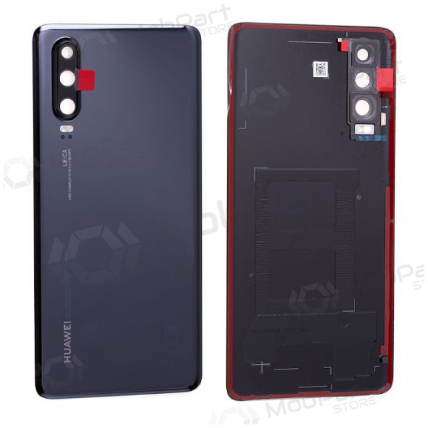 Huawei P30 bakside (svart) (brukt grade B, original)