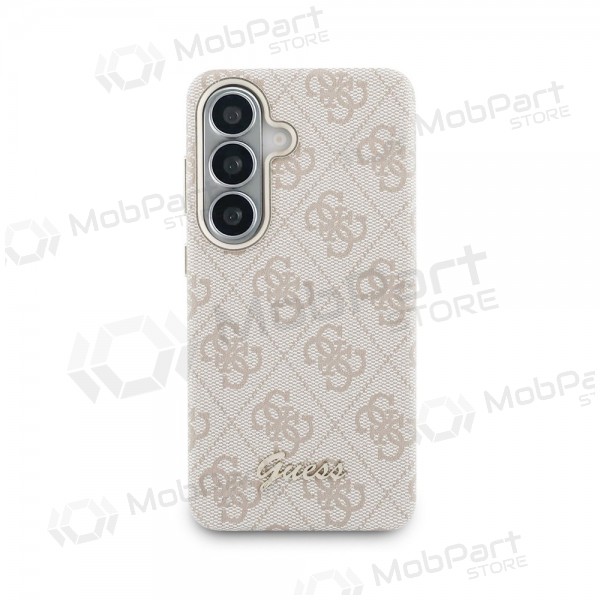 Samsung Galaxy S26 deksel - Guess PU 4G Script Metal Logo Magnetic (rosa)
