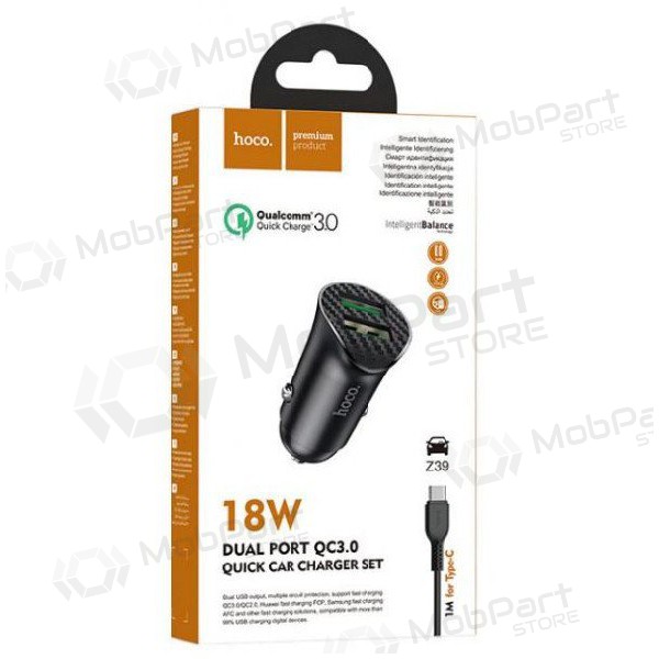 Lader for biler HOCO Z39 USB + 