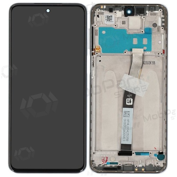 Xiaomi Redmi Note 9 Pro, Note 9S skjerm (hvit) (med ramme) (Premium)