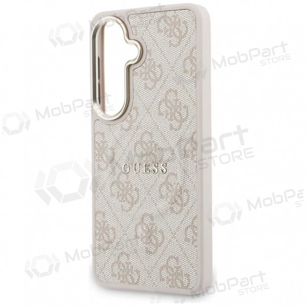 Samsung Galaxy S26 deksel - Guess PU Leather 4G Gold Frame Magnetic (rosa)