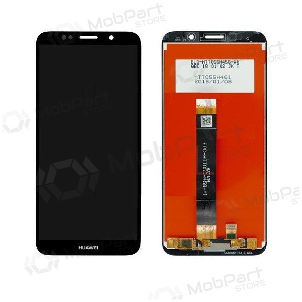 Huawei Y5 2018 / Y5 Prime 2018 / Honor 7S skjerm (svart)