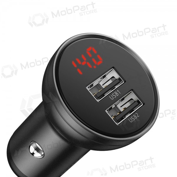Billader Baseus Digital Display CCBX-0G 24 W 2x USB-A svart
