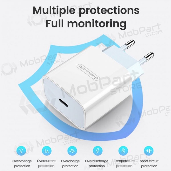 Lader Jellico AK180 20W USB-C + USB-C to Lightning cable 1.0m hvit