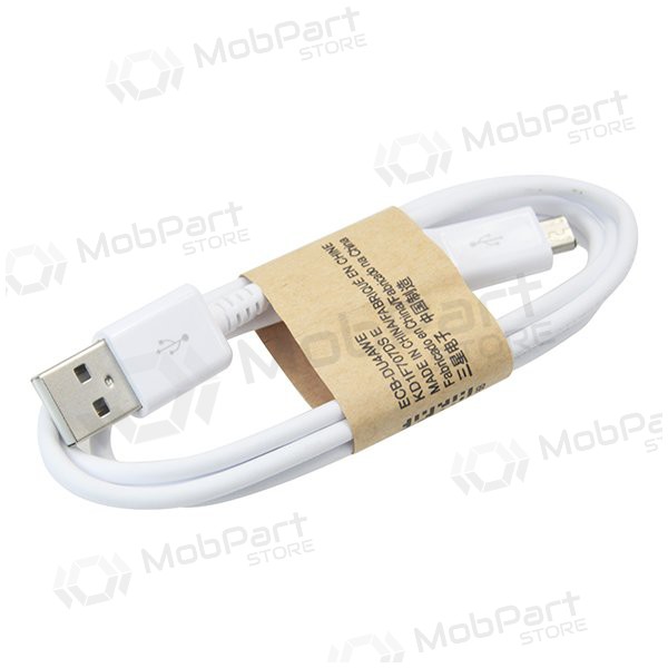 USB kabel microUSB (hvit) 1.0m