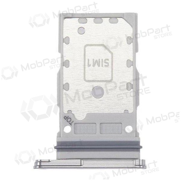 Samsung S901 / S906 Galaxy S22 / S22 Plus SIM kortholder (Dual) (hvit) Samsung S901 / S906 Galaxy S22 / S22 Plus SIM kortholder (Dual) (hvit)