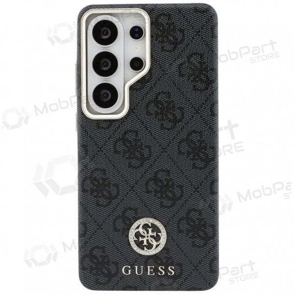 Samsung Galaxy S26 Ultra deksel - Guess PU Leather 4G Strass Logo Gold Frame Magnetic (svart)