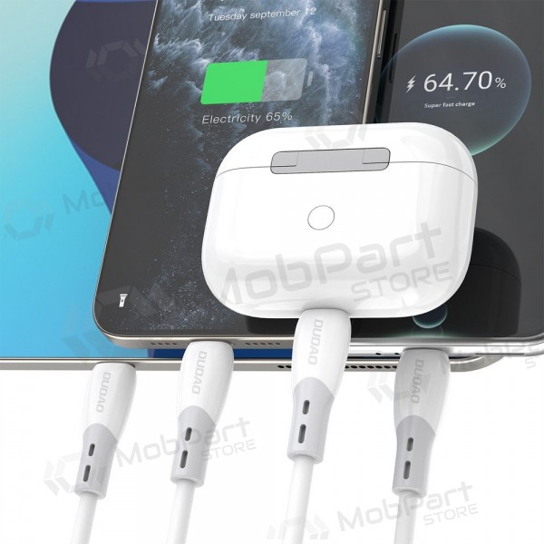 USB-C-kabel Dudao L25SC USB-C til USB-C 2 m 60 W hvit