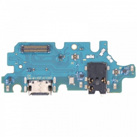 Samsung M135 Galaxy M13 2022 ladekontakt og mikrofon med flex (service pack) (original)