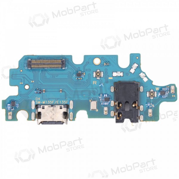 Samsung M135 Galaxy M13 2022 ladekontakt og mikrofon med flex (service pack) (original) Samsung M135 Galaxy M13 2022 ladekontakt og mikrofon med flex (service pack) (original)