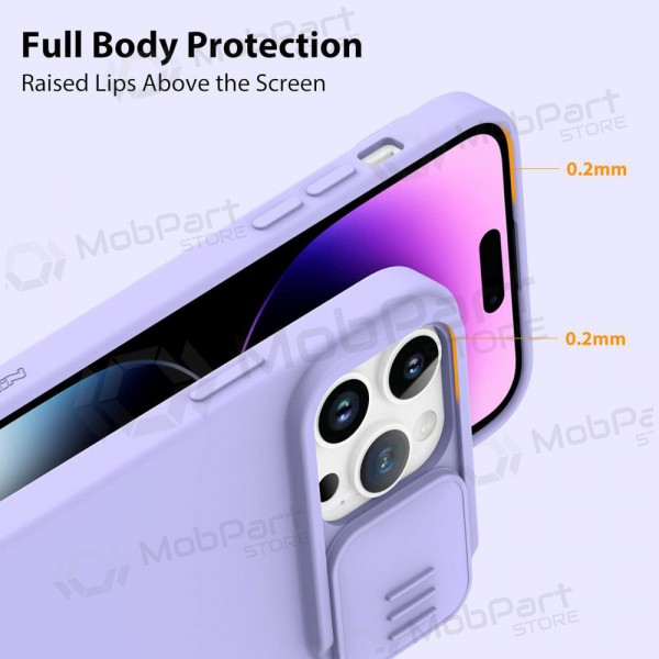 Apple iPhone 15 Pro Max deksel „Nillkin Silicone“ (šviesiai lilla)
