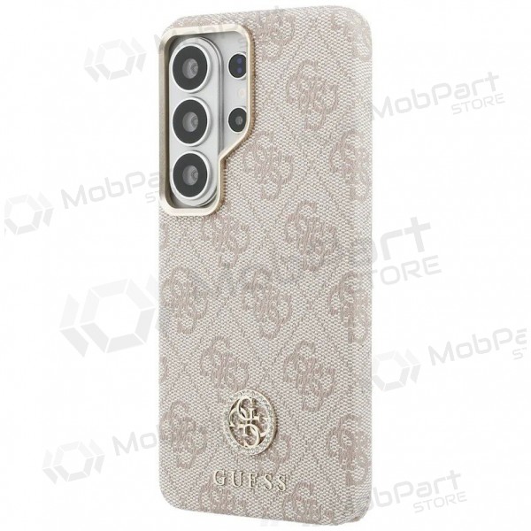 Samsung Galaxy S26 Ultra deksel - Guess PU Leather 4G Strass Logo Gold Frame Magnetic (rosa)