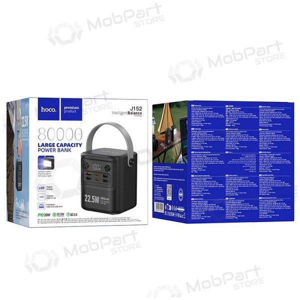 Powerbank Power Bank Hoco J152 22.5W+PD20W 80000mAh svart