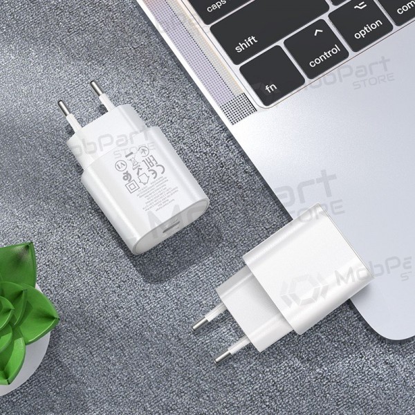Telefonlader Hoco N22 25 W USB-C med Lightning-kabel 1 m hvit