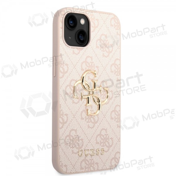 Apple iPhone 14 deksel - Guess PU 4G Metal Logo (rosa)