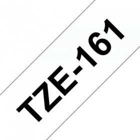 Brother TZe-161 (TZe161) laminert merkelapptape svart på klar, 36 mm, 8 m