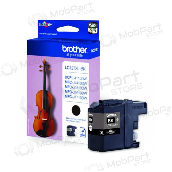 Brother LC 127XL (LC127XLBK), sort blekkpatron for blekkskrivere, 1200 sider.