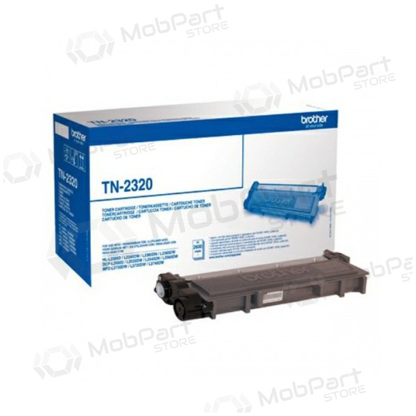Brother TN-2320 (TN2320), svart kassett for laserskrivere, 2600 sider.