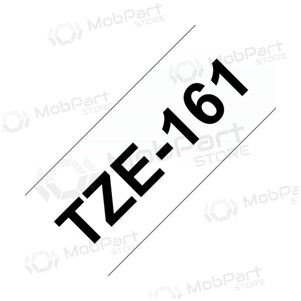 Brother TZe-161 (TZe161) laminert merkelapptape svart på klar, 36 mm, 8 m