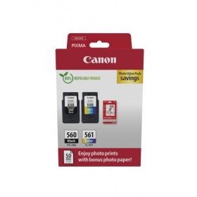 Canon CRG PG-560/CL-561 + Photo Paper Value Pack (3713C008) blekkpatronsett, BK/CMY